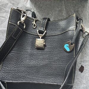 Dooney & Bourke Black Pebbled Leather Shoulder Bag